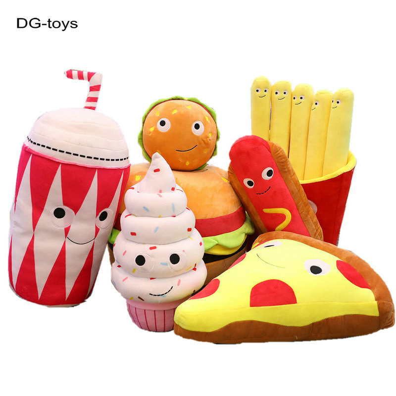 Baby Food Doll - Jouet en peluche hamburger pizza, crème