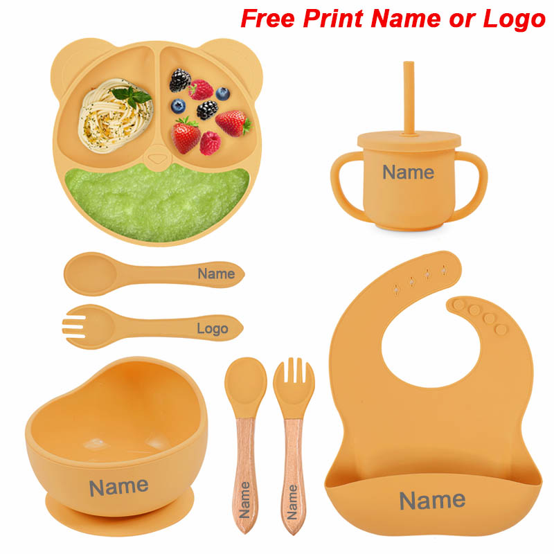 Baby Food Utensil - Ensemble d'alimentation en Silicone pour bébé,