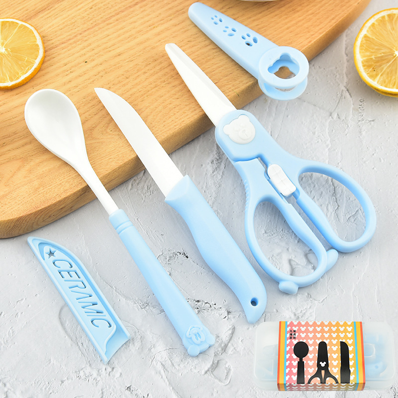 Baby Food Knife Set - Ensemble de trois ustensiles en céramique